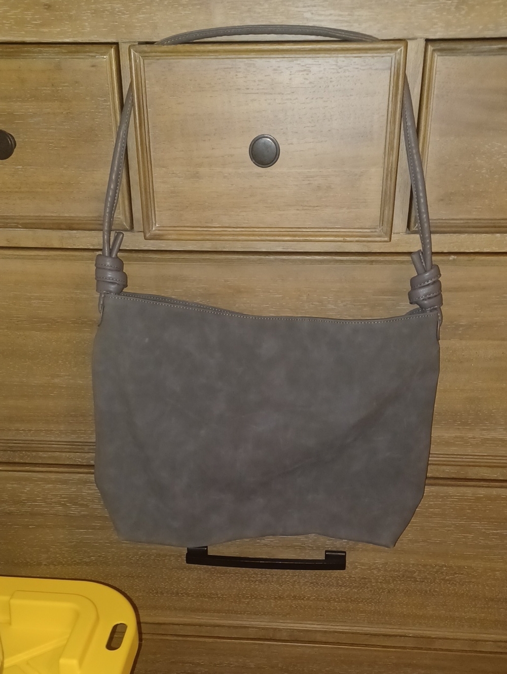 MINT 8 Other Reasons Betsy Slouch Bag Charcoal Grey Suede Tote WITH DUST BAG